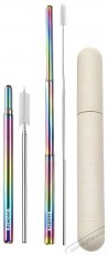 ECOCARE Környezetbarát teleszkópos szívószál Rainbow 1 db Konyhai termékek - Konyhai eszköz - Egyéb konyhai eszköz - 524693