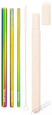 ECOCARE Környezetbarát fém szívószál készlet Rainbow 3 db Háztartás / Otthon / Kültér - Egyéb háztartási termék - 528614