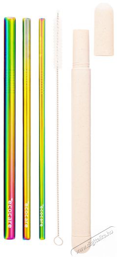 ECOCARE Környezetbarát fém szívószál készlet Rainbow 3 db Háztartás / Otthon / Kültér - Egyéb háztartási termék - 528614