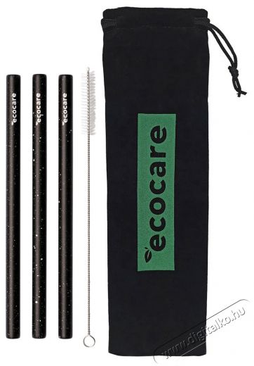 ECOCARE Környezetbarát fém szívószál Maxi fekete mintás 3 db Háztartás / Otthon / Kültér - Egyéb háztartási termék - 528616