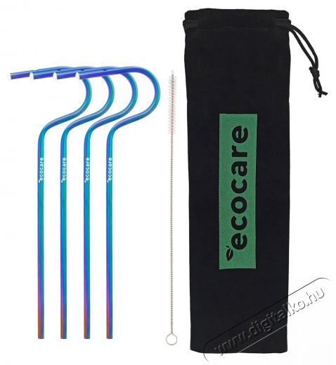 ECOCARE Környezetbarát fém szívószál Rainbow 4 db Háztartás / Otthon / Kültér - Egyéb háztartási termék - 528619