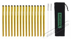 ECOCARE Környezetbarát fém szívószál - szív, arany 15 db Konyhai termékek - Konyhai eszköz - Készlet / szett - 528595