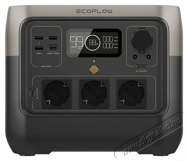 ECOFLOW RIVER 2 Pro hordozhat&oacute; erőmű, 768Wh, LFP, 7.8 kg, Sz&uuml;rke H&aacute;ztart&aacute;s / Otthon / K&uuml;lt&eacute;r - Szersz&aacute;m - &Aacute;ramfejlesztő - 536389