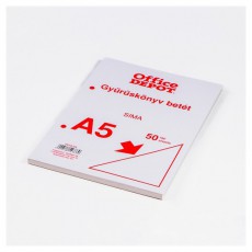EGYEB BELFOLDI Office Depot A5 50 lapos sima gyűrűskönyv betét Iroda és számítástechnika - Nyomtató - Kiegészítő - 508561