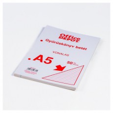 EGYEB BELFOLDI Office Depot A5 50 lapos vonalas gyűrűskönyv betét Iroda és számítástechnika - Nyomtató - Kiegészítő - 508559