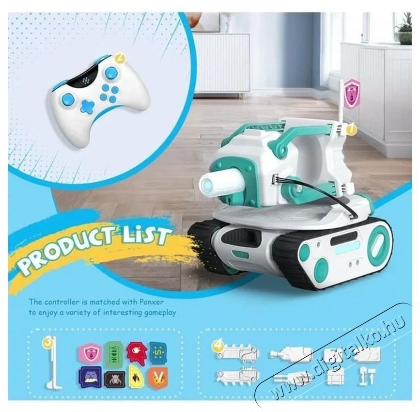 EILIK Energize Lab Panxer k&eacute;k RC harckocsi Eilik robothoz PEK-003 H&aacute;ztart&aacute;s / Otthon / K&uuml;lt&eacute;r - J&aacute;t&eacute;k / Sport - Baba j&aacute;t&eacute;k - 538137