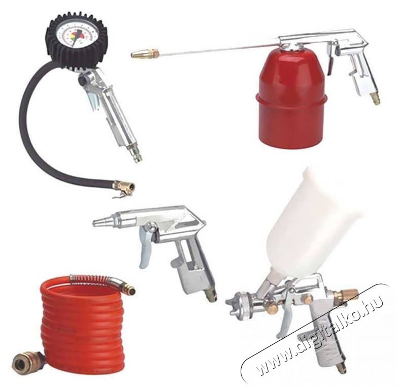 Einhell Kompresszor tartozék szett - 5 részes Háztartás / Otthon / Kültér - Szerszám - Kiegészítő, tartozék - 352212