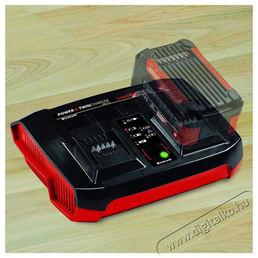 Einhell 4512069 PXC Power-X-Twincharger 3A akkumul&aacute;tor t&ouml;ltő Akkuk &eacute;s t&ouml;ltők - Li-ion akkumul&aacute;tor &eacute;s t&ouml;ltő (ut&aacute;ngy&aacute;rtott) - T&ouml;ltő - 379570