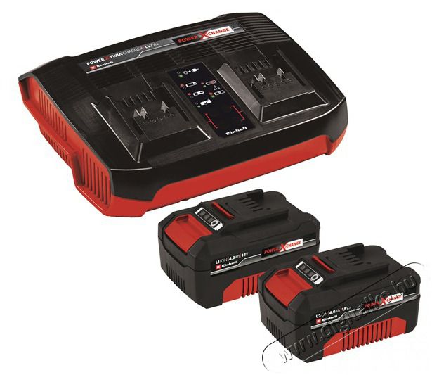 Einhell 4512112 2x 4Ah Power X-Change & Twincharger Kit 2 db akkumul&aacute;tor + dupla t&ouml;ltő szett H&aacute;ztart&aacute;s / Otthon / K&uuml;lt&eacute;r - Szersz&aacute;m - Li-ion akkumul&aacute;tor szersz&aacute;mokhoz - 462688