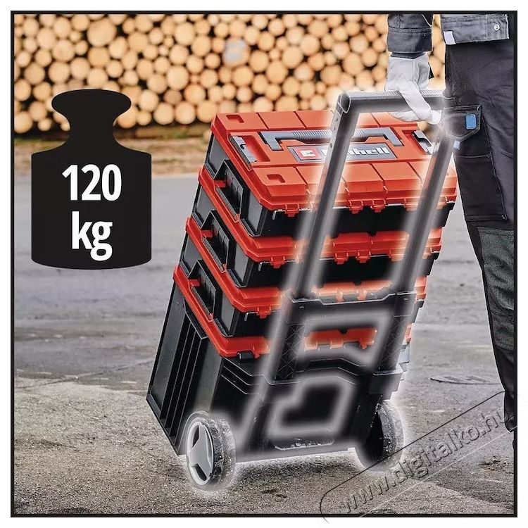 Einhell E-Case Tower kocsi t&aacute;rol&oacute;doboz k&eacute;szlet, max. 120 kg, 3 bőr&ouml;ndből &aacute;ll H&aacute;ztart&aacute;s / Otthon / K&uuml;lt&eacute;r - Szersz&aacute;m - Szersz&aacute;moskocsi - 535145