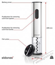 Eldonex WineSpin Premium elektromos bornyitó, ezüst Újdonságok - Új termékek - 522507