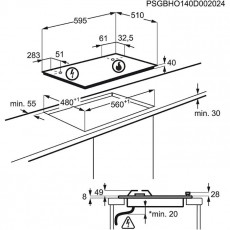 Electrolux EGH6343BOX gázfőzőlap Konyhai termékek - Sütő-főzőlap, tűzhely (beépíthető) - Gázfőzőlap (beépíthető) - 295133