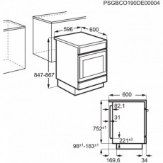 Electrolux EKC6030BOW elektromos tűzhely Konyhai termékek - Sütő-főzőlap, tűzhely (szabadonálló) - Elektromos tűzhely (szabadonálló) - 361543