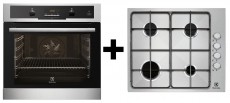Electrolux EOA5654AOX elektromos sütő + EGG6042NSX gázfőzőlap Konyhai termékek - Sütő-főzőlap, tűzhely (beépíthető) - Sütő-főzőlap szett (beépíthető) - 330165