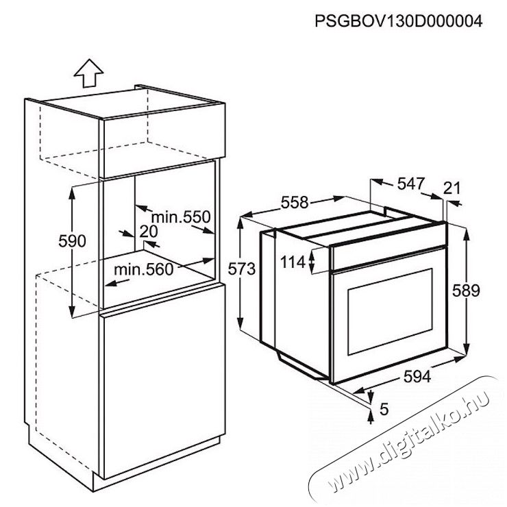 Electrolux EOB3400BOR elektromos sütő Konyhai termékek - Sütő-főzőlap, tűzhely (beépíthető) - Sütő (beépíthető) - 285555