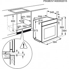 Electrolux EOC3430EOX sütő Konyhai termékek - Sütő-főzőlap, tűzhely (beépíthető) - Sütő (beépíthető) - 301993