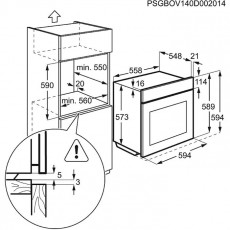 Electrolux EOC3430EOX sütő Konyhai termékek - Sütő-főzőlap, tűzhely (beépíthető) - Sütő (beépíthető) - 301993