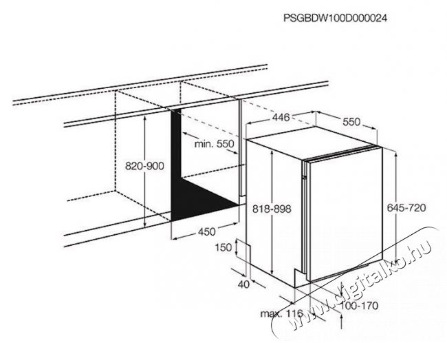 Electrolux ESL4550RO mosogatógép Konyhai termékek - Mosogatógép - Keskeny (45cm-ig) beépíthető mosogatógép - 285536