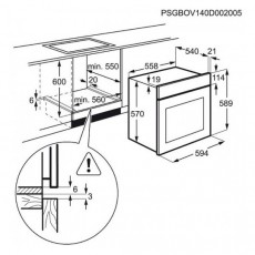 Electrolux EZB3410AOK elektromos sütő Konyhai termékek - Sütő-főzőlap, tűzhely (beépíthető) - Sütő (beépíthető) - 295112