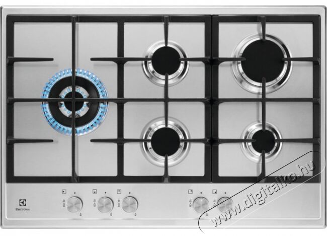 Electrolux KGS7566SX Beépíthető Gáz főzőlap Konyhai termékek - Sütő-főzőlap, tűzhely (beépíthető) - Gázfőzőlap (beépíthető) - 362645