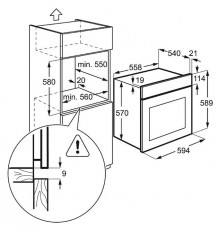 Electrolux EZB3410AOX elektromos sütő Konyhai termékek - Sütő-főzőlap, tűzhely (beépíthető) - Sütő (beépíthető) - 298570