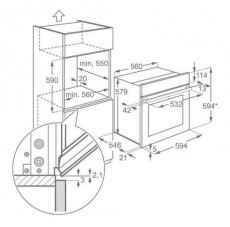 Electrolux EOA5751AOX elektromos sütő Konyhai termékek - Sütő-főzőlap, tűzhely (beépíthető) - Sütő (beépíthető) - 285467