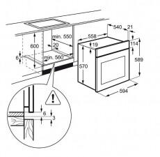 Electrolux EEC2400BOX elektromos sütő Konyhai termékek - Sütő-főzőlap, tűzhely (beépíthető) - Sütő (beépíthető) - 295110
