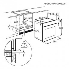 Electrolux EZB3410AOW elektromos sütő Konyhai termékek - Sütő-főzőlap, tűzhely (beépíthető) - Sütő (beépíthető) - 295122