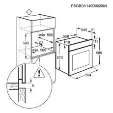 Electrolux EZB3400AOX elektromos sütő Konyhai termékek - Sütő-főzőlap, tűzhely (beépíthető) - Sütő (beépíthető) - 285471