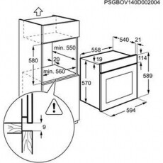Electrolux EZB3430AOK beépíthető sütő Konyhai termékek - Sütő-főzőlap, tűzhely (beépíthető) - Sütő (beépíthető) - 362669