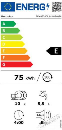 Electrolux EEM43200L beépíthető mosogatógép 10 terítékes - keskeny Konyhai termékek - Mosogatógép - Keskeny (45cm-ig) beépíthető mosogatógép - 365328