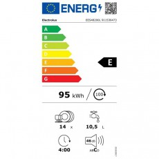 Electrolux EES48200L Beépíthető mosogatógép - 14 terítékes Konyhai termékek - Mosogatógép - Normál (60cm) beépíthető mosogatógép - 372033