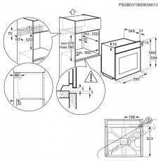 Electrolux EOF4P74X beépíthető elektromos sütő Konyhai termékek - Sütő-főzőlap, tűzhely (beépíthető) - Sütő (beépíthető) - 372053