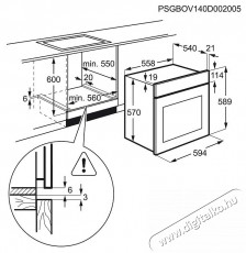 Electrolux EZA2400AOX elektromos sütő Konyhai termékek - Sütő-főzőlap, tűzhely (beépíthető) - Sütő (beépíthető) - 285574