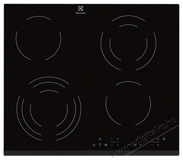 Electrolux EHF6343FOK beépíthető főzőlap, Vitrokerámia, 4 főzőzóna, Érintő vezérlés, 59 cm, fekete üveg Konyhai termékek - Sütő-főzőlap, tűzhely (beépíthető) - Elektromos főzőlap (beépíthető) - 493777