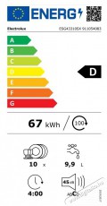 Electrolux ESG43310SX Keskeny mosogatógép Konyhai termékek - Mosogatógép - Keskeny (45cm-ig) szabadonálló mosogatógép - 493920