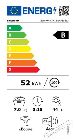 Electrolux EWN7F447WI MOS&Oacute;G&Eacute;P BE&Eacute;P&Iacute;THETŐ H&aacute;ztart&aacute;s / Otthon / K&uuml;lt&eacute;r - Mos&oacute;g&eacute;p / sz&aacute;r&iacute;t&oacute;g&eacute;p - El&ouml;lt&ouml;ltős mos&oacute;g&eacute;p (be&eacute;p&iacute;thető) - 502795