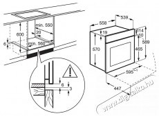 Electrolux EOD3F40BX Konyhai termékek - Sütő-főzőlap, tűzhely (beépíthető) - Sütő (beépíthető) - 504388