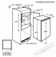 Electrolux LFB2AE88S1 Konyhai termékek - Hűtő, fagyasztó (beépíthető) - Felülfagyasztós kombinált hűtő - 504397