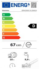 Electrolux EEM43300IX Beépíthető keskeny mosogatógép Konyhai termékek - Mosogatógép - Keskeny (45cm-ig) beépíthető mosogatógép - 372027