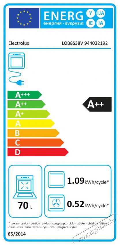 Electrolux 800 MealAssist SteamPro LOB8S38V Konyhai term&eacute;kek - S&uuml;tő-főzőlap, tűzhely (be&eacute;p&iacute;thető) - S&uuml;tő (be&eacute;p&iacute;thető) - 505689