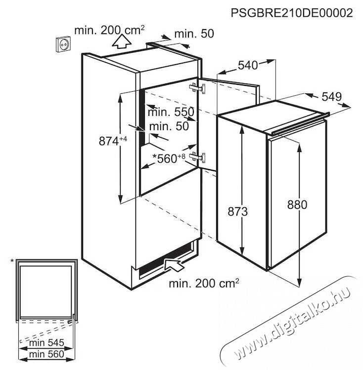 Electrolux LRB2AE88S Be&eacute;p&iacute;thető hűtőszekr&eacute;ny, 142l, M: 88 cm, Megford&iacute;that&oacute; ajt&oacute;, Automata leolvaszt&aacute;s, E energiaoszt&aacute;ly Konyhai term&eacute;kek - Hűtő, fagyaszt&oacute; (be&eacute;p&iacute;thető) - Fagyaszt&oacute; n&eacute;lk&uuml;li hűtő - 533298