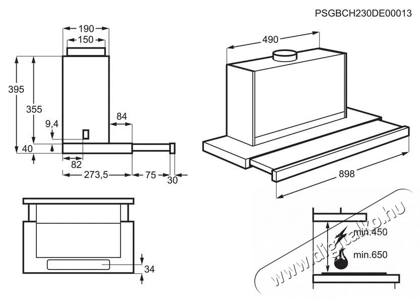 Electrolux LFP819K be&eacute;p&iacute;thető teleszk&oacute;pos p&aacute;raelsz&iacute;v&oacute; Konyhai term&eacute;kek - P&aacute;raelsz&iacute;v&oacute; - Be&eacute;p&iacute;thető / kih&uacute;zhat&oacute; - 533315