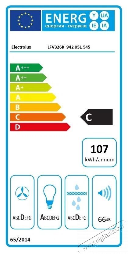 Electrolux LFV326K dekorat&iacute;v be&eacute;p&iacute;thető p&aacute;raelsz&iacute;v&oacute; Konyhai term&eacute;kek - P&aacute;raelsz&iacute;v&oacute; - Be&eacute;p&iacute;thető / kih&uacute;zhat&oacute; - 533313