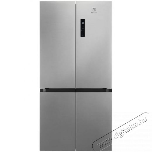 Electrolux ELT9VE52U0 Side by side hűtő, 522 l, NoFrost, E energiaoszt&aacute;ly, LCD kijelző, &Eacute;rint&eacute;svez&eacute;rl&eacute;s, LED vil&aacute;g&iacute;t&aacute;s, 190 cm, Rozsdamentes ac&eacute;l Konyhai term&eacute;kek - Hűtő, fagyaszt&oacute; (szabadon&aacute;ll&oacute;) - Amerikai t&iacute;pus&uacute; Side By Side hűtő - 535176