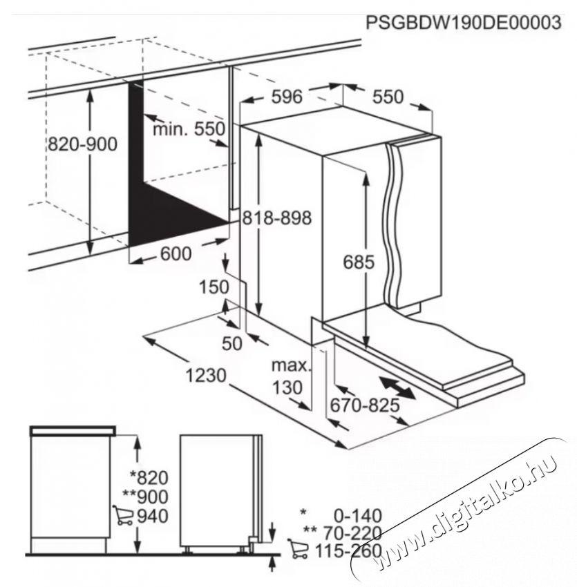 Electrolux KECA7400W, Be&eacute;p&iacute;thető mosogat&oacute;g&eacute;p, 60 cm Konyhai term&eacute;kek - Mosogat&oacute;g&eacute;p - Norm&aacute;l (60cm) be&eacute;p&iacute;thető mosogat&oacute;g&eacute;p - 535175