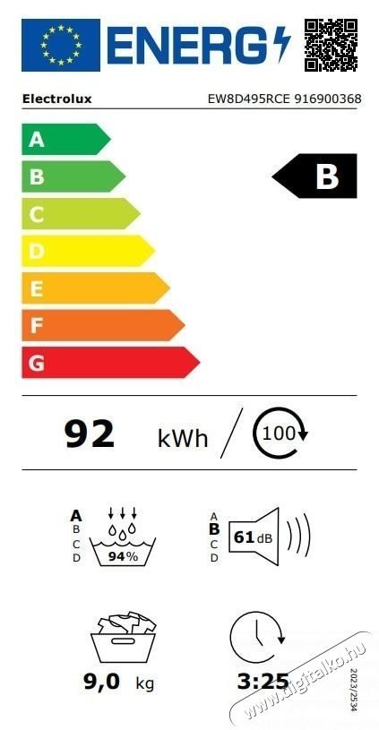 Electrolux EW8D495RCE PerfectCare800 Ecoline hőszivatty&uacute;s sz&aacute;r&iacute;t&oacute;g&eacute;p, Feh&eacute;r H&aacute;ztart&aacute;s / Otthon / K&uuml;lt&eacute;r - Mos&oacute;g&eacute;p / sz&aacute;r&iacute;t&oacute;g&eacute;p - Sz&aacute;r&iacute;t&oacute;g&eacute;p - 536448