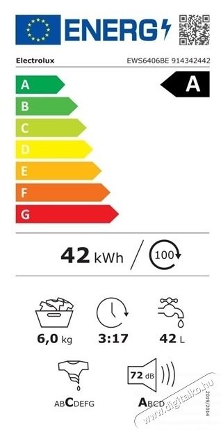 Electrolux EWS6406BE feh&eacute;r, el&ouml;lt&ouml;ltős, keskeny, max.1000ford., 6kg, mos&oacute;g&eacute;p &Uacute;jdons&aacute;gok - &Uacute;j term&eacute;kek - 538839