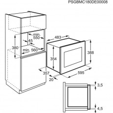 Electrolux EMS4253TEX beépíthető mikrohullámú sütő Konyhai termékek - Mikrohullámú sütő - Mikrohullámú sütő (beépíthető) - 361364