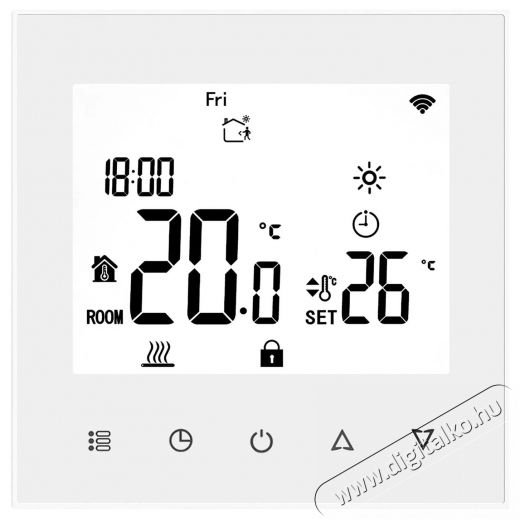 Elektrobock PT740W-EI WiFi, fehér Háztartás / Otthon / Kültér - Okos otthon - Termosztát - 508070